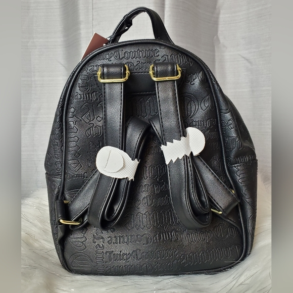 JUICY COUTURE black deboss shout it out backpack - Picture 2 of 6